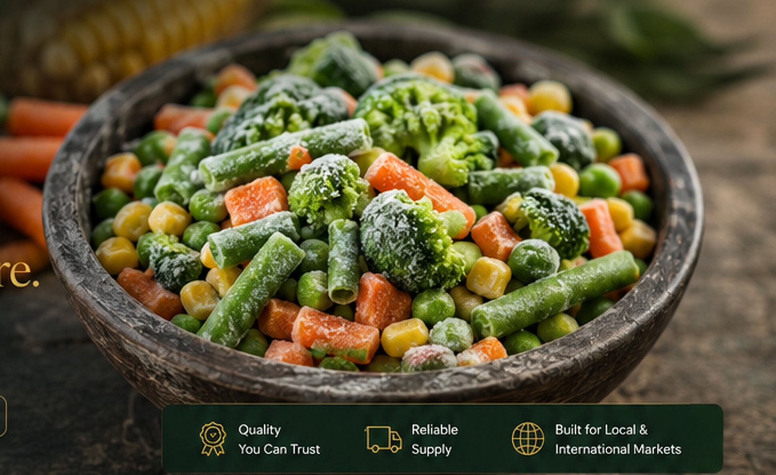Premium frozen vegetables